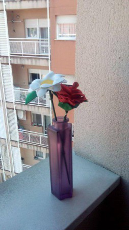 Cuando empecé con la gomaeva lo primero que hice son flores.